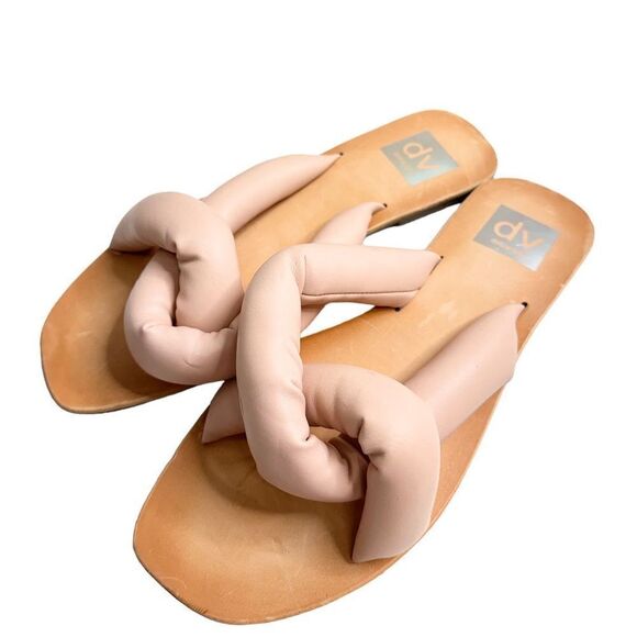 DV Dolce Vita Sandals‎ Womens Size 6.5 Pink Janae Slip On Flats - Picture 1 of 8